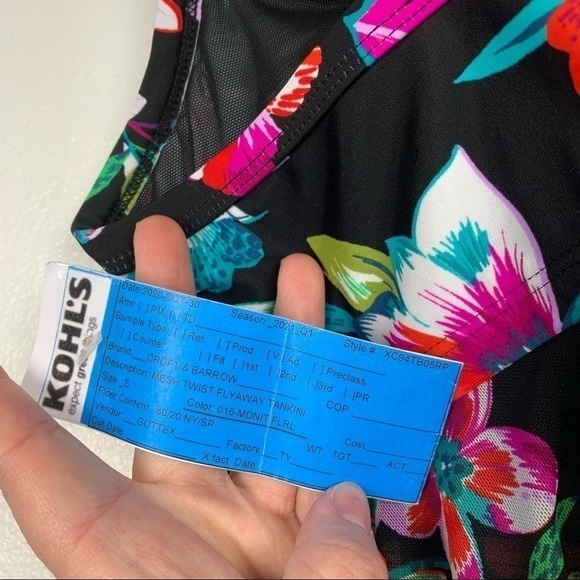 Croft &‎ Barrow Mesh Twist Flyaway Tankini Top Sz S - Picture 5 of 5